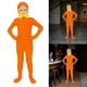 thumbnail image 2 of Orange Theme Costume Set for 01-06 Models Adult Size Including Fake Beard Eyebrows and Jumpsuit, 2 of 5