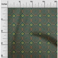 thumbnail image 1 of oneOone Organic Cotton Poplin Twill Fabric Diamond & Circle Block Printed Fabric 1 Yard 42 Inch Wide, 1 of 4