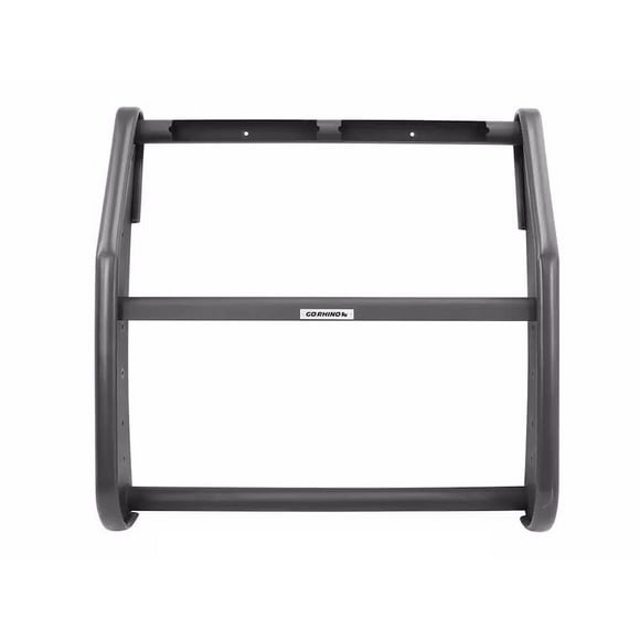Go Rhino Safety Division Bumper Push Bar 5165A-2L LR Series; Textured Powder Coated; Black; Aluminum; 3 Inch Diameter; Without Wrap Around Brush Guard; With 2 Light Mounting Holes