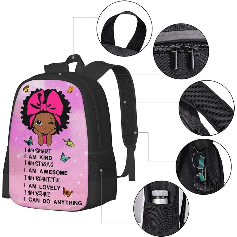 Little black girl bookbags sale