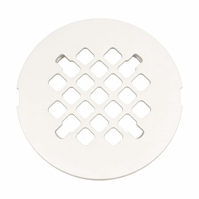 Cubierta de desagüe para ducha LXLOTUS de 10,8 cm (4,25") blanca de latón a presión