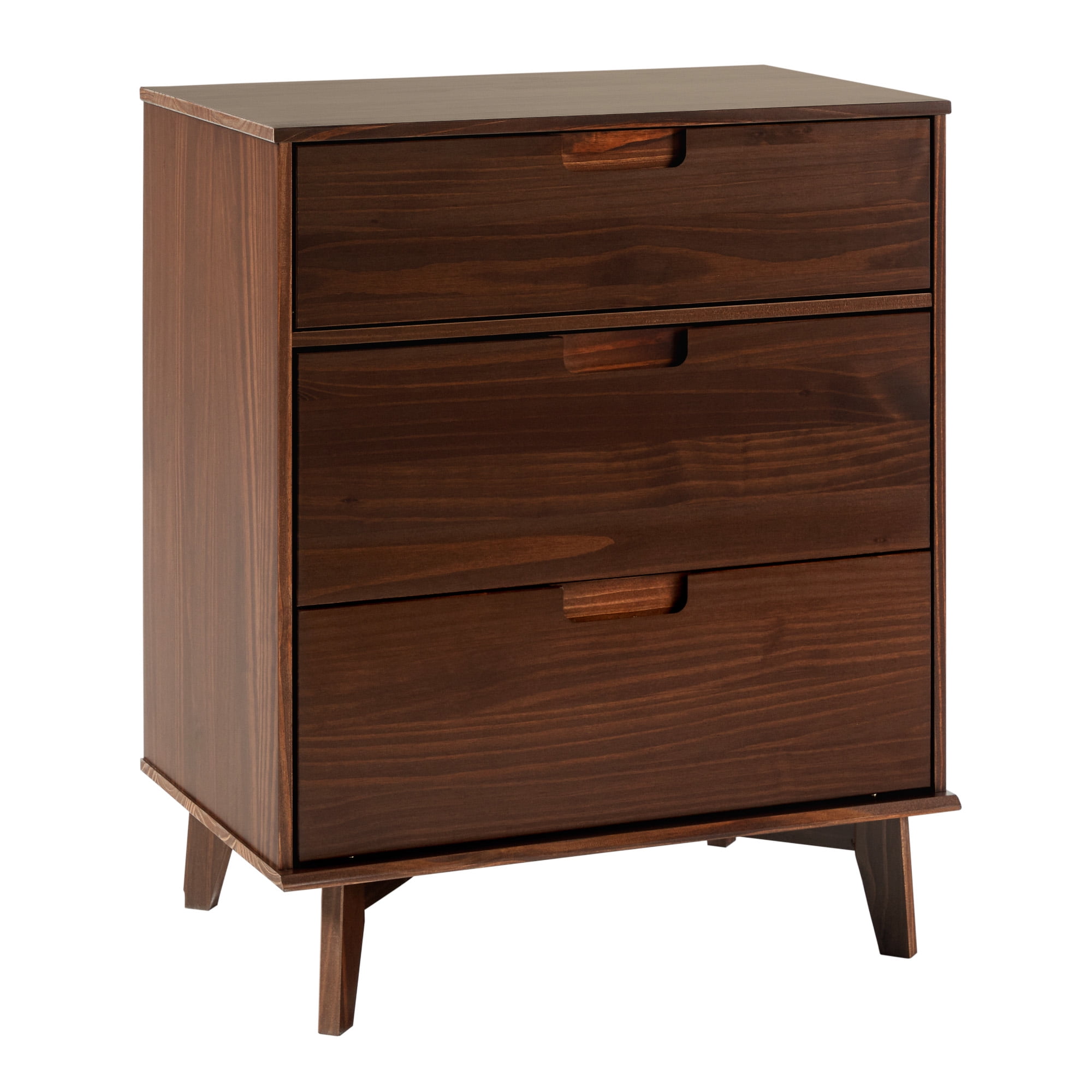 Walker Edison Sonoma 3-Drawer Solid Wood Walnut Dresser