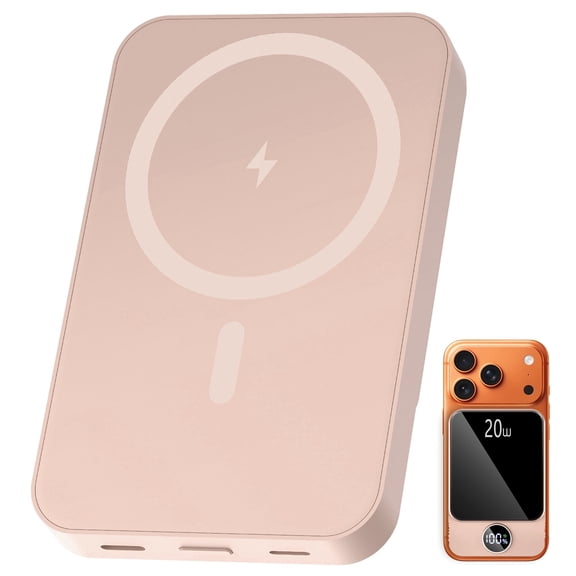 Magnetic Wireless Portable Charger, 10000mAh Power Bank with PD20w Fast Charging, USB C in&Out Battery Pack, Compatible with Mag-Safe for iPhone 17/16/15/14/13 Series, Samsung, Android, and More