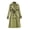 Green, variant on Women's Trench Coat Double-Breasted Classic Lapel Overcoat Windproof Long Belted Jacket Fall Outerwear with Pockets