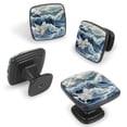 thumbnail image 2 of 4 Pcs Cabinet Handle Drawer Pulls Seagull Knobs with Screws Square Furniture Office Cabinet Knob Decoration, 2 of 7