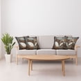 thumbnail image 3 of Ambesonne Abstract Throw Pillow Cover 4 Pack, Grunge Vintage Rounds, 18", Umber Slate Blue, 3 of 5