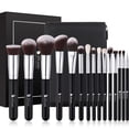 thumbnail image 1 of Juego de brochas de maquillaje DuCare, 15 unidades, con bolsa para mezclar bases, 1 of 9