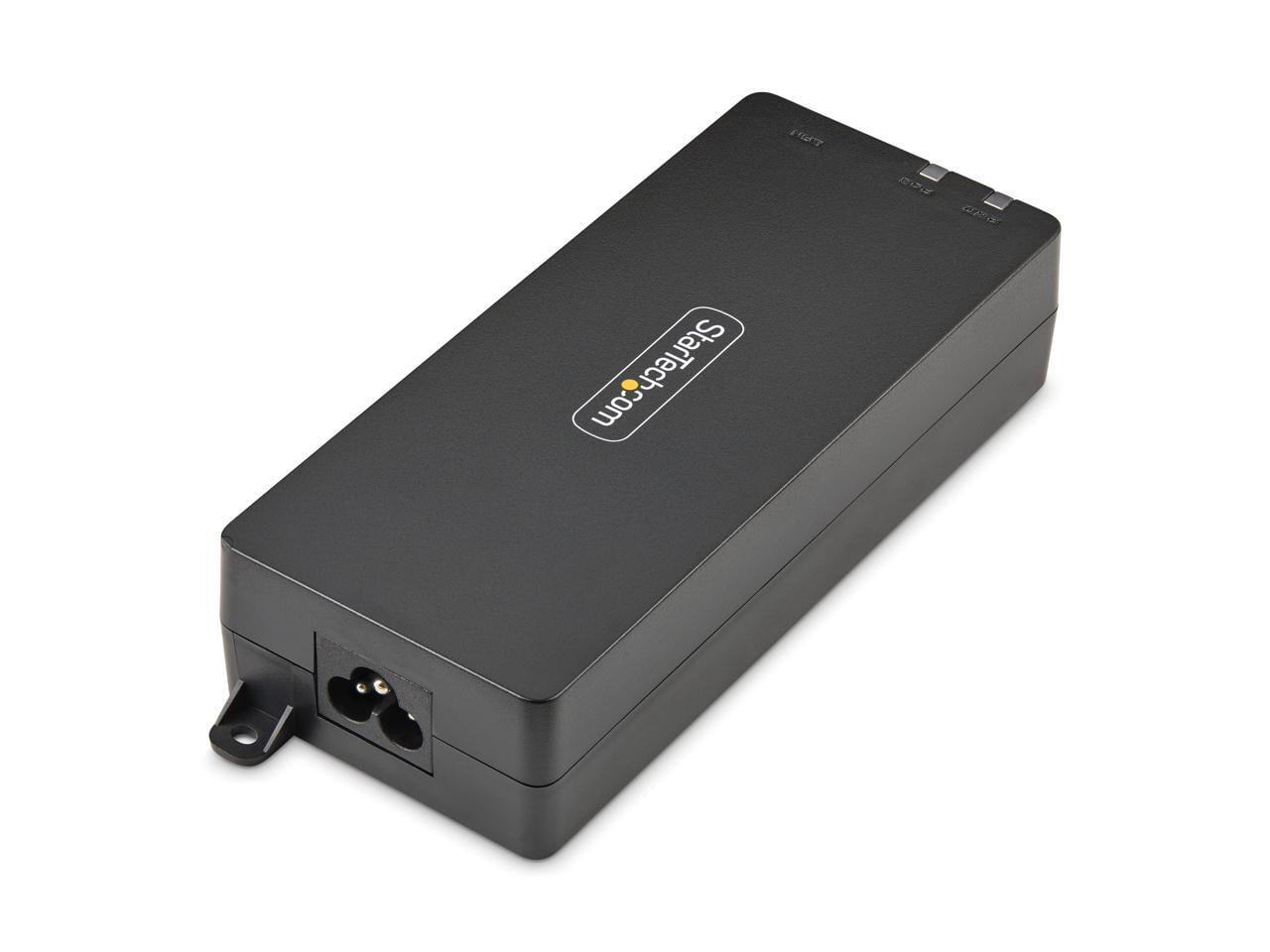 StarTech.com 1-Port 10Gbps Gigabit PoE++ Injector, 90W, 2.5/5/10G Ethernet/10/100/1000M, PoE++ (802.3af/at/bt), Wall Mountable, Unmanaged