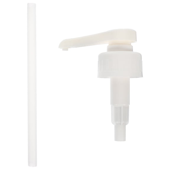 TEHAUX White Gallon Jug Pump Dispenser with Tube for Coffee Syrup Bottles - Easy, Accurate and Convenient Dispensing Solution