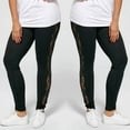 thumbnail image 4 of Women Mesh Hollow Lace Insert Sheer Leggings Mid Elastic Waist Sexy Pencil Pants Yoga Sports Exercise Clothes Plus Size, 4 of 4