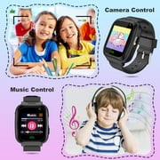 TOPCHANCES Kids Smart Watch for Boys Girls, Touch Screen Smartwatch with Call, 8 Games, Camera, Video, Calculator, Music Player (Black)