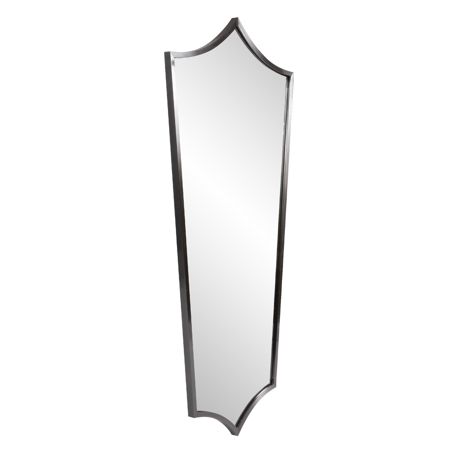Tyler Dillon Stainless Steel Framed Shield Wall Mirror - 52"H x 24"W