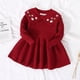 thumbnail image 1 of Vestidos de punto para niños para niñas, disfraz de invierno y otoño, suéter cálido de manga larga para niñas, vestidos, ropa para niños, etiqueta de punto 80 (12-18M) Gao Jinjia LED, 1 of 2
