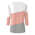 thumbnail image 4 of Shirt for Women's Fashion Casual Raglan Sleeve Round Neck 3/4 Sleeve Loose Printed T-Shirt Ladies Top, 4 of 5