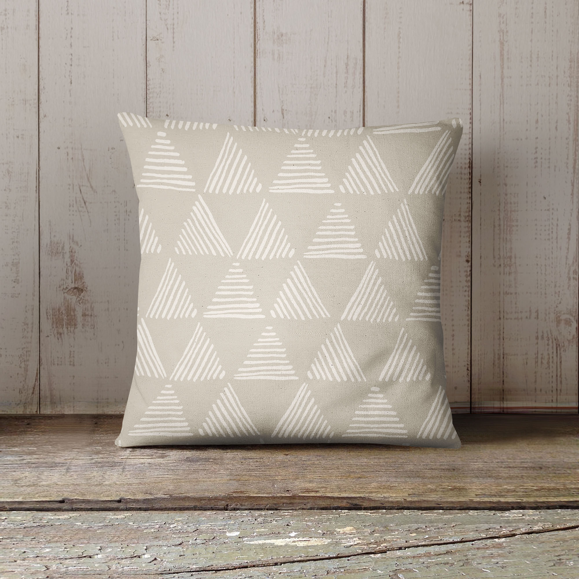 Triangular Prism Beige Outdoor Pillow by Kavka Designs - image 2 of 5
