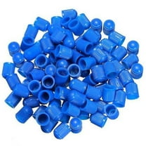 100-Pack Lot Blue Plastic Valve Stem Caps Covers Wheel Tire Air Car/Motorcycle