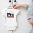thumbnail image 5 of US Air Force Honor Value USA Flag Romper Boys or Girls Infant Baby Brisco Brands 24M, 5 of 6