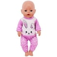 thumbnail image 3 of Qocolhg Reborn Doll Clothes for 18 inch Baby Dolls, Dolls Clothes Outfit Accessories Set for 15-18 inch American Doll, Newborn Girl & Boy Pretend Play Gift for Toddlers 1-3, Clearance (Pajamas), 3 of 5