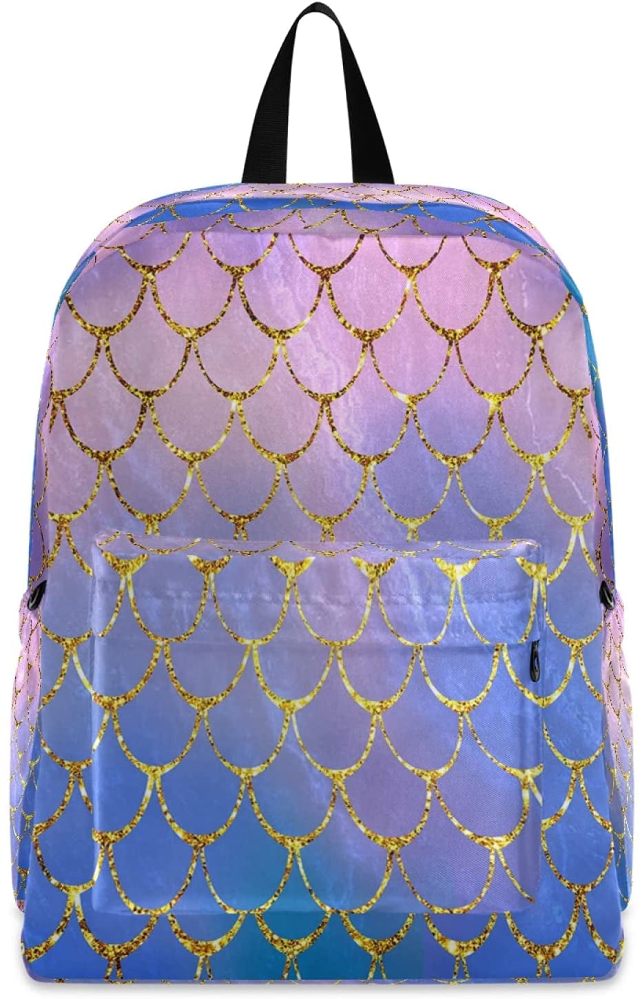 My Daily Fish Scale Mermaid Tail Backpack 14 Inch Laptop Daypack Bookbag for Travel College School 