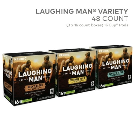 Laughing Man 3-Blend Variety Pack, Keurig K-Cup Coffee Pods, 48 Count