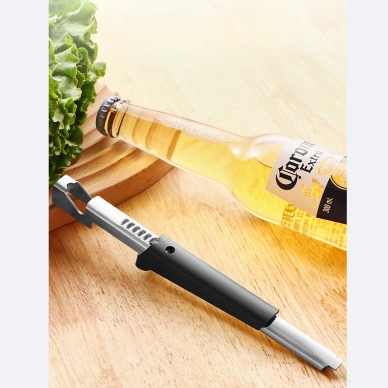General 3-in-1 Can Opener & Bottle Opener, Stainless Steel for Easy Cap Removal, Ideal for Homes Hotels Bars, Beneficial for Seniors & Limited Strength