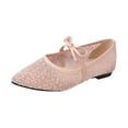 thumbnail image 2 of Women's Spring Ballet Style Flat Shoes Open Toe Pointed Toe Lace Up With Ankle Strap Soft Sole Comfortable Elegant Casual Footwear For Daily Wear Pink 41, 2 of 7