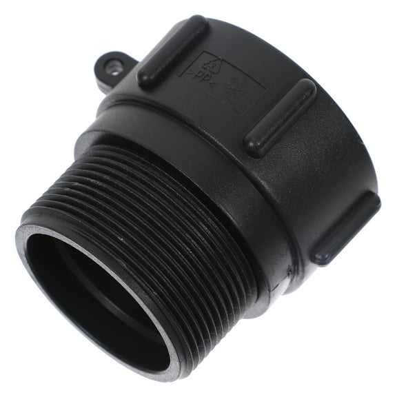IBC Tote Fittings Adapter Water Tank Connector with Gasket Hose Shut off Valve Black