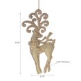 thumbnail image 2 of Christmas Gold Glitter Ornement Rendeer - Ensemble De 12, 2 of 3
