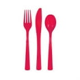thumbnail image 4 of Unique Industries 39484 NEW Ruby Red Plastic Silverware Set for 6 Guests (18 Pieces), 4 of 4