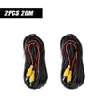 thumbnail image 1 of Cable de audio y vídeo con conector niquelado macho a macho RCA de 2 piezas (20 m), 1 of 8
