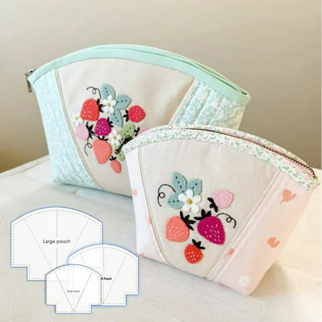 Pack of 3 Adorable Pouch Quilting Template Reusable Beginner Portable Professional Flexible Practising Sewing Patchwork Ruler Accessories