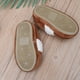 thumbnail image 3 of 1 par de pantuflas cálidas de invierno para niños con diseño navideño, sin algodón, con estampado de alce, 15/16 (marrón, longitud interior de 15,5 cm), 3 of 7