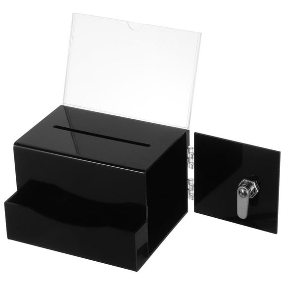 Raindrops Acrylic Donation and Comment Box Lock for Fundraising, Elections, and Events - 1 Set