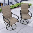 thumbnail image 5 of Amopatio Patio Swivel Chairs Set of 2, High Back Outdoor Dining Chair with Padded Textilene for Lawn Garden Backyard, 5 of 8