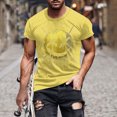 thumbnail image 1 of Blusas y camisas de manga corta y cuello redondo para hombre. Blusas/camisetas de manga corta con cuello redondo y estampado de Halloween para hombre. Blusa para hombre., 1 of 5