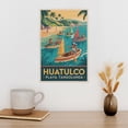 thumbnail image 3 of Sailing Adventure Wall Art Playa Tangolunda Mexico Retro Travel Poster Vintage Seaside Coastal Artwork Print Poster, 3 of 8