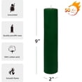 thumbnail image 4 of Jeco 2 x 9 Inch Hunter Green Pillar Candle, 4 of 5