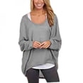 thumbnail image 2 of BRAND BIG PROMOTION!Autumn Women's Casual Temperament Lantern Sleeve Solid Color round Neck Long Sleeve Casual Concise, 2 of 5