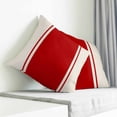 thumbnail image 3 of Red Vintage Pillow Covers 16x16 Inch Decorative Throw Pillow Cover, Geometric Stripes Simple Lines Sofa Pillowcases Accent Cushion Case Home Decor Bedroom Living Room, 3 of 6