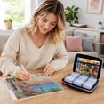 thumbnail image 5 of Premium Portable Diamond Painting Organizer Kit for Adults, Lightweight and Durable Construction for Daily Use and Outdoor Craft Sessions (Pink 64 Grids), 5 of 6