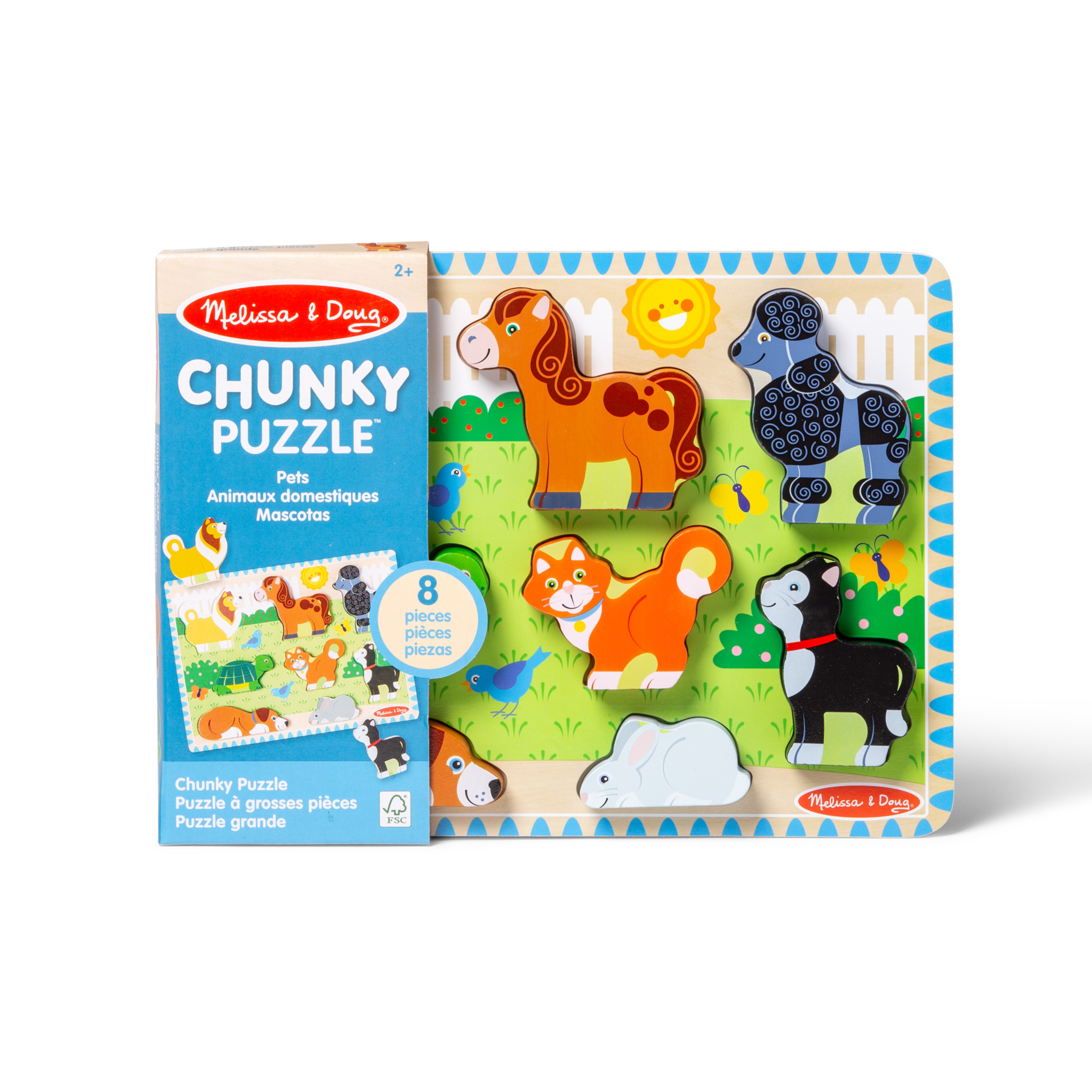 Melissa & Doug Pets Wooden Chunky Puzzle (8 pcs) - FSC Certified - image 4 of 10