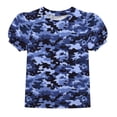 thumbnail image 2 of ATOGUTA Summer Shirts For Girls Graphic Tees Short Sleeve Tshirts Crewneck Cute Summer Casual Basic Tops for Kids Teen Size 4T-15, Blue, 2 of 6