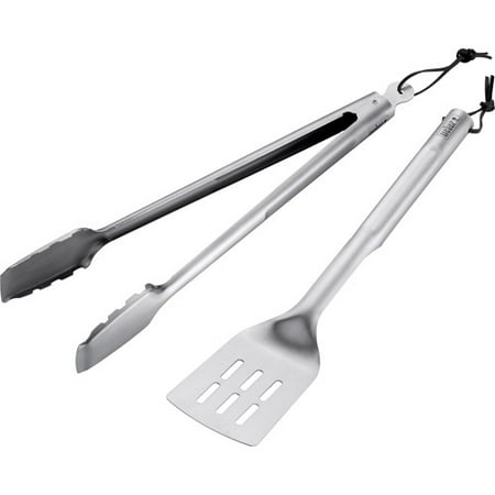 Weber Basics 2-Piece Stainless Steel Tool Set - Walmart.com