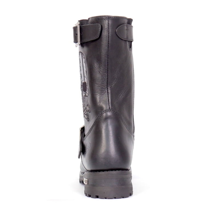 Hot Leathers‎ BTM1018 Men\'s Size 10.5 Black Leather Skull Biker Harness Boots Hot Leathers BTM1018 Men main image 4