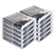 10-Pack Clear Vinyl Zippered Storage Bags 9 x 11 x 2 Inch with Display Pocket