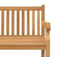 thumbnail image 4 of vidaXL Outdoor Patio Bench 2-Seater Garden Bench Loveseat Solid Wood Teak, 4 of 23