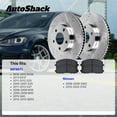 thumbnail image 3 of AutoShack Front & Rear Drilled & Slotted Brake Rotors Premium Ceramic Brake Pads | Replacement for INFINITI G37 G35 M35 EX35 Nissan 370Z 350Z | Zinc Coated | 12-PC Brake Kit | SilverShield Pro, 3 of 4