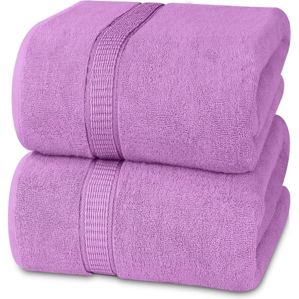 Utopia Towels - Luxurious Jumbo Bath Sheet 2 Piece - 600 GSM 100% Ring Spun  Cotton Highly Absorbent and Quick Dry Extra Large Bath Towel - Super Soft  Hotel Quality Towel (35 x 70 Inches, Lavender) 
