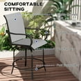 thumbnail image 6 of KWUXIN Outdoor Bar Stools with Armrests, Set of 2 360° Swivel Bar Height Patio Chairs with High-Density Mesh Fabric, Steel Frame Dining Chairs for Balcony, Poolside, Backyard, Gray, 6 of 10
