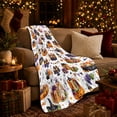 thumbnail image 3 of Halloween Treat Party Motifs Print, Cozy Flannel Blanket for Halloween Party Enthusiasts, Playful Halloween Party Illustrations Home Decor for Living Room and Dining Room, Halloween Gift, 3 of 9